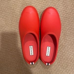 EUC Red Hunter Rain Clogs, Size 7 (US women)